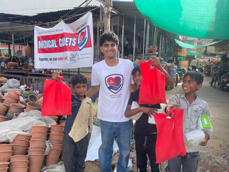 Medical Cadets Distributes Food to Families in Need in Jaipur