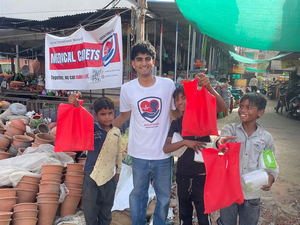 Medical Cadets Distributes Food to Families in Need in Jaipur