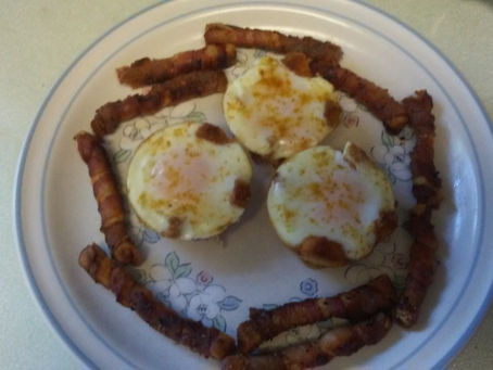 Egg Bowls and Maple Bacon Sticks
