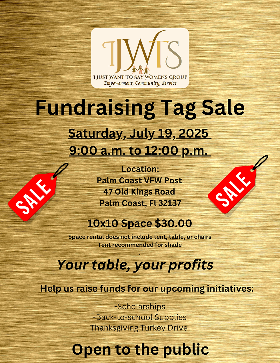 Fundraising Tag Sale
