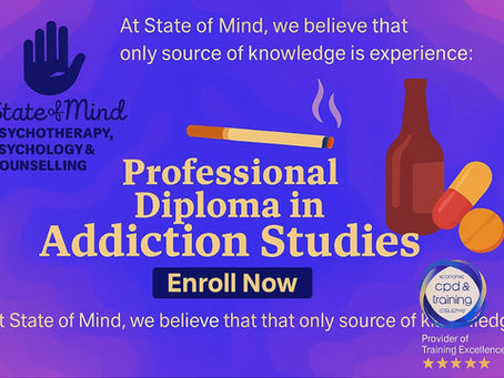 Now enrolling for the October Intake for the CPD (Live-Online) Professional Diploma in Addiction Studies