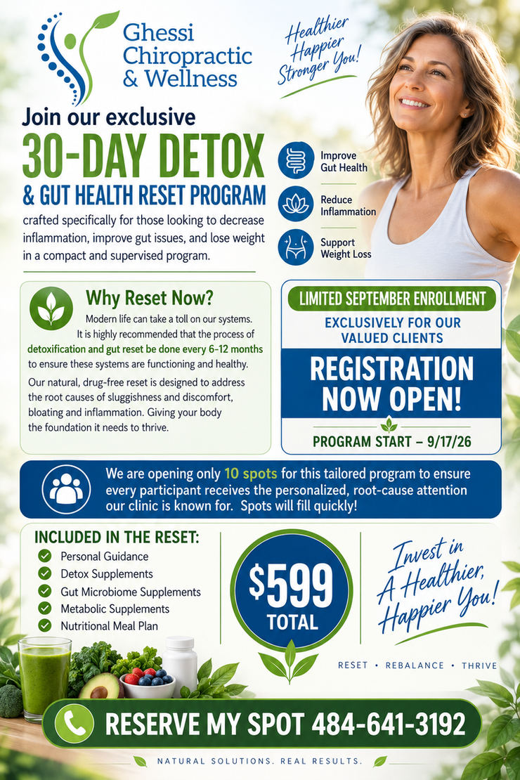 30 Day Detox and Gut Health Reset at Ghessi Chiropractic and Wellness