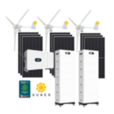 Sistema Eolico - Solar  para comunidades - trifasico 50kWp 220V/380V