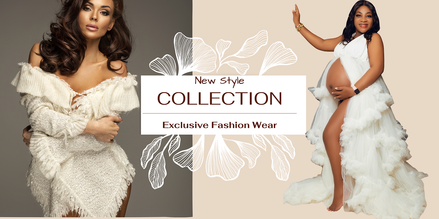 Beige Aesthetic Exclusive Fashion Wear Collection Clothing Banner.png