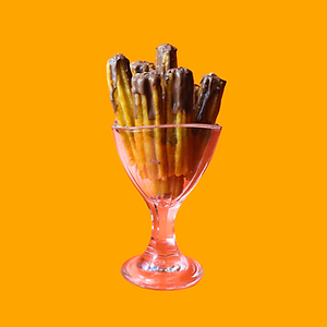 Chocolate Dipped Churros pot