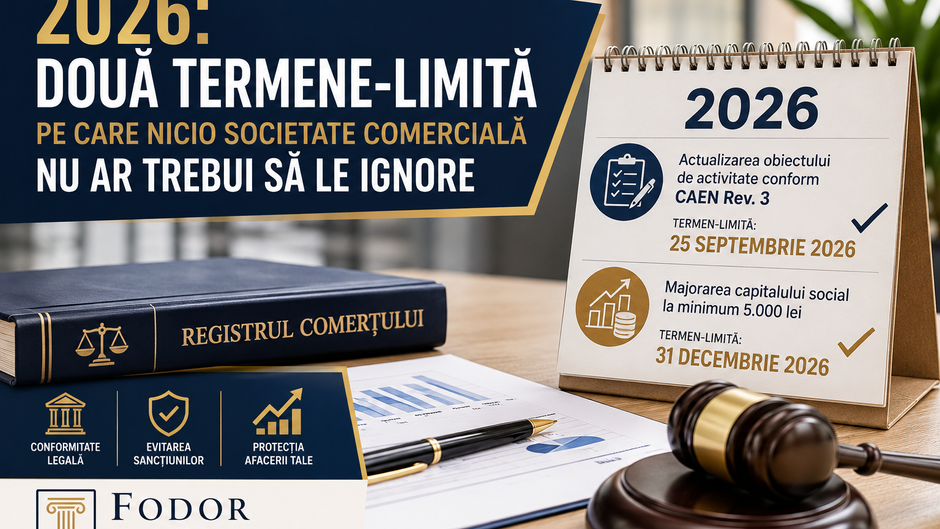 Update CAEN Rev. 3 and share capital 5,000 lei: obligations in 2026