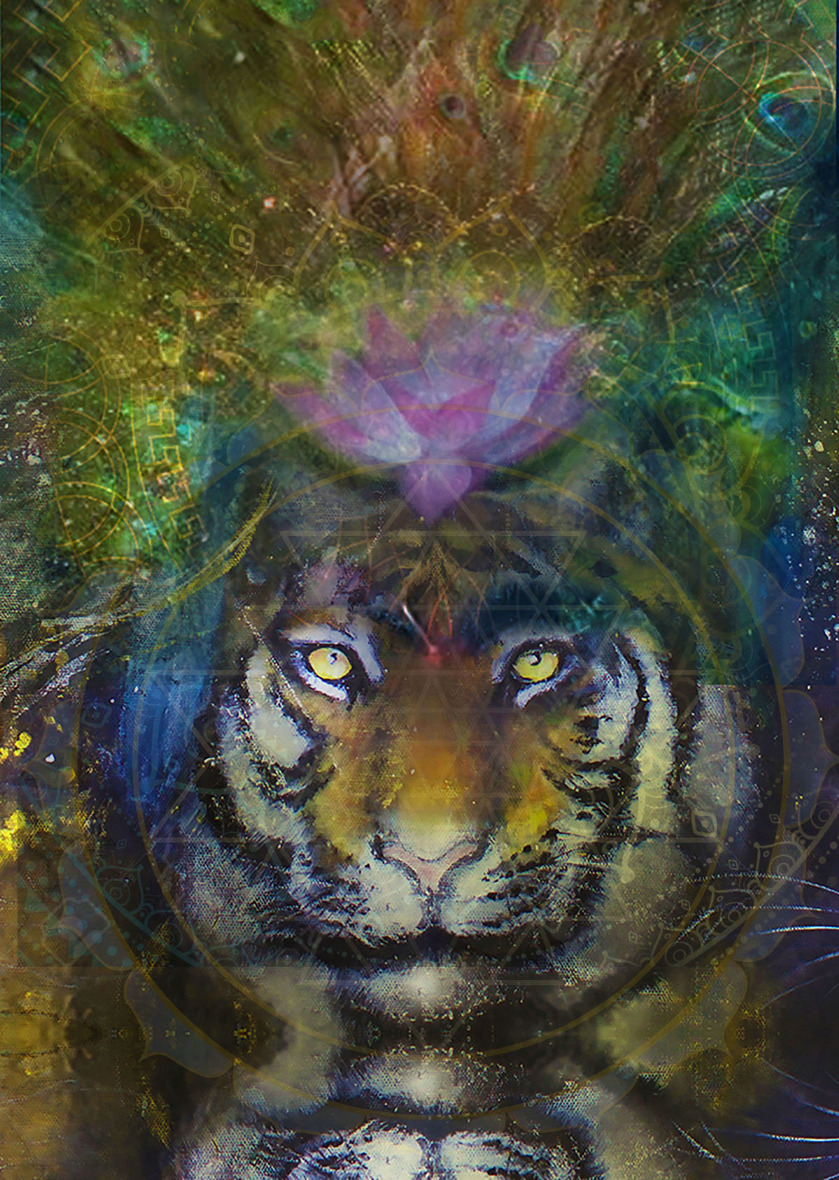 Impresión en lienzo "Espíritu del tigre"