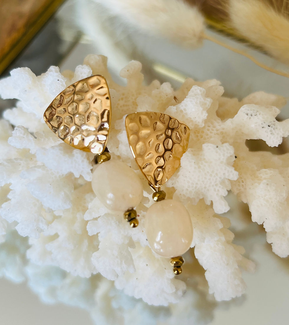 Miniature : Clous d'oreilles - Martelés - Gamme Candy Pierres au choix