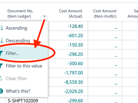 Filtering your report results