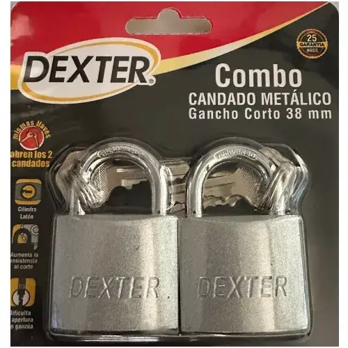Miniatura: CANDADO ACERO 38 MM DEXTER MOD: GC 6368