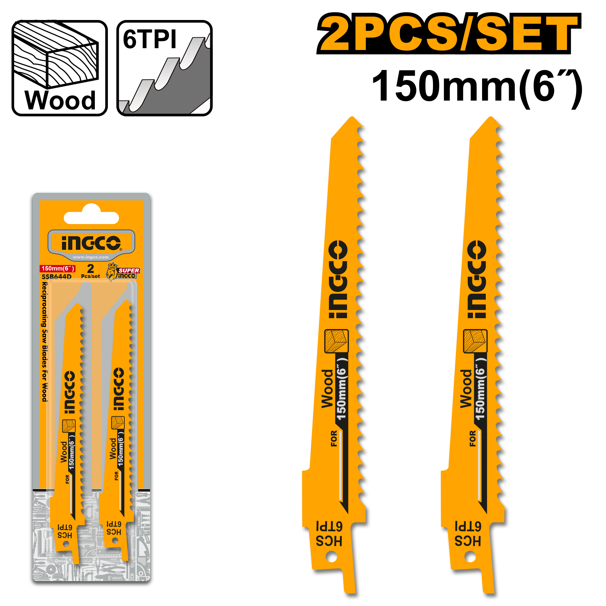 SEGUETA SIERRA SABLE PARA MADERA 6TPI INGCO MOD: SSB644D