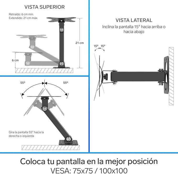 Miniatura: SOPORTE PARA TV CON MOVIMIENTO 10" A 32" STEREN MOD: STV-021