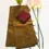 Thumbnail: Tawny Brown Asatic lily Jaipur Block Print Tussel Cotton Saree with Blouse main view