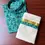 Thumbnail: Tiffany Blue Lotus Ajrak Kasavu Mundu and Shirt Combo Set