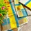 Thumbnail: Sky Blue Premium Gold Stripe Kasavu Cotton Handloom Balaramapuram Set mundu