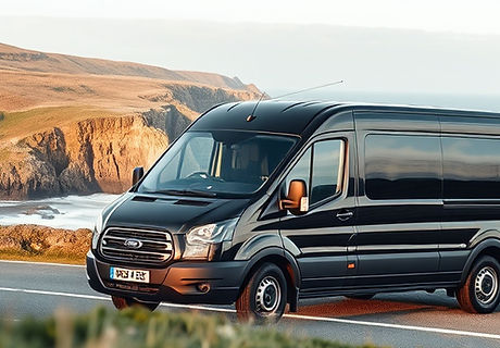 black ford transit van on coastal road.jpg