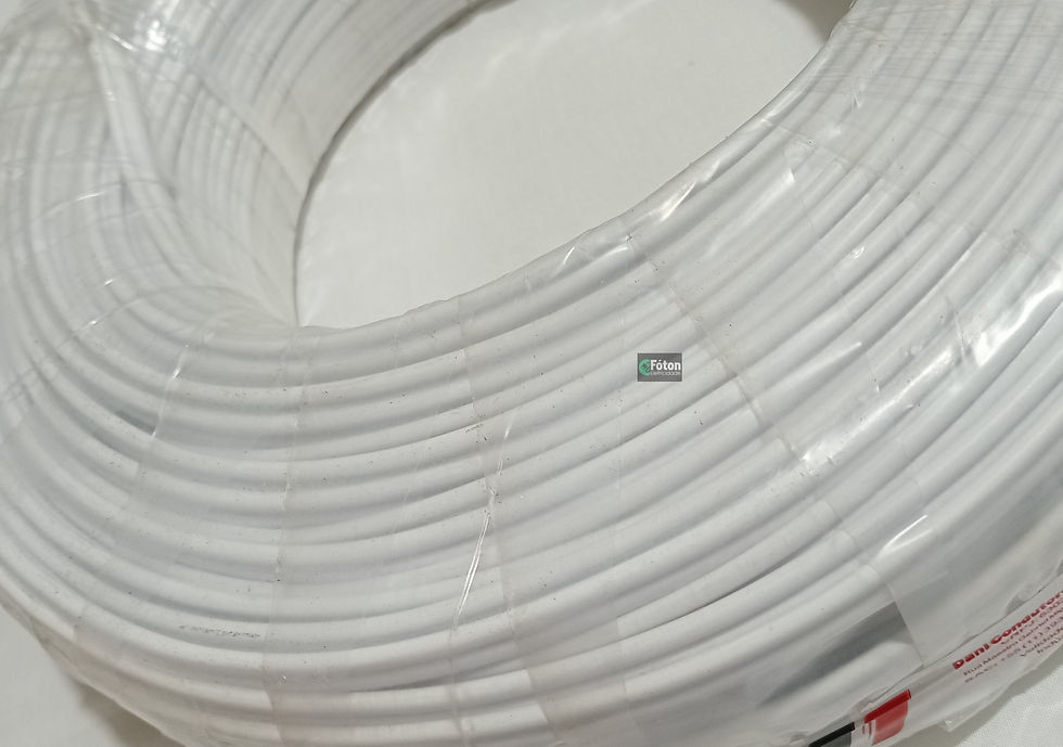 Miniatura: 100M Cabo coaxial c/ alimentação 2x0,5mm cabo central rígido