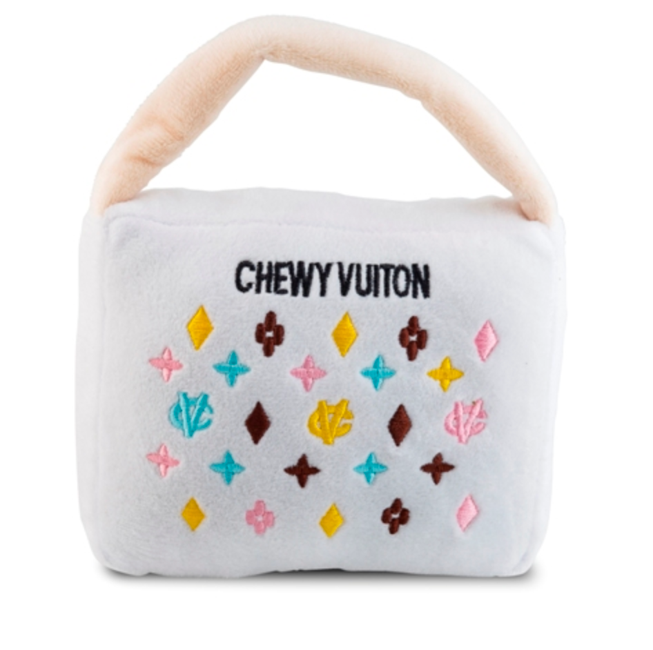 White Chewy Vuiton Handbag