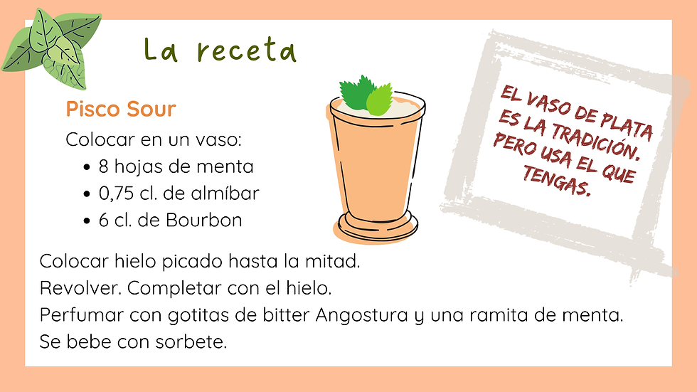 La receta del Mint Julep más rica y fácil.