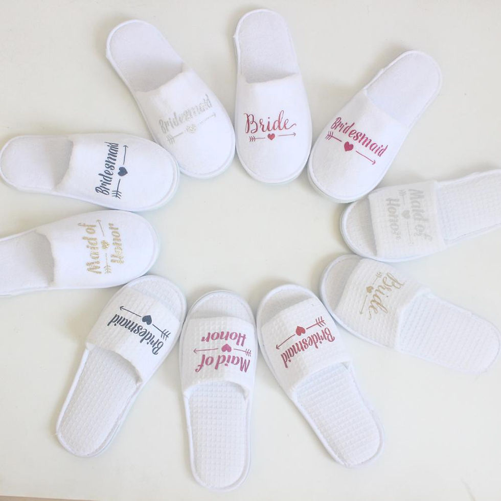Thumbnail: Wedding Bride Slippers Customizable Wedding Slippers for Guests