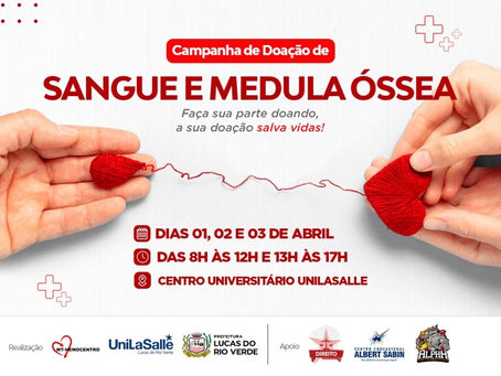 Prefeitura e Unilasalle realizam campanha de doação de sangue e cadastro de medula óssea