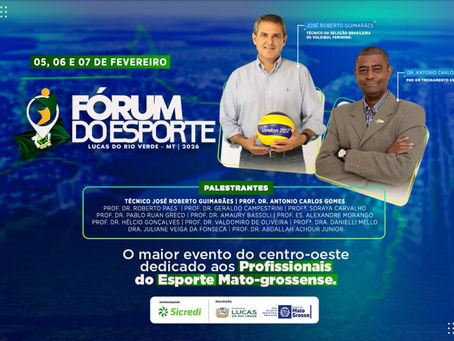 Fórum do Esporte em Lucas terá participação do técnico da Seleção Brasileira de Voleibol