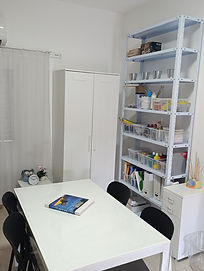 Table and shelves