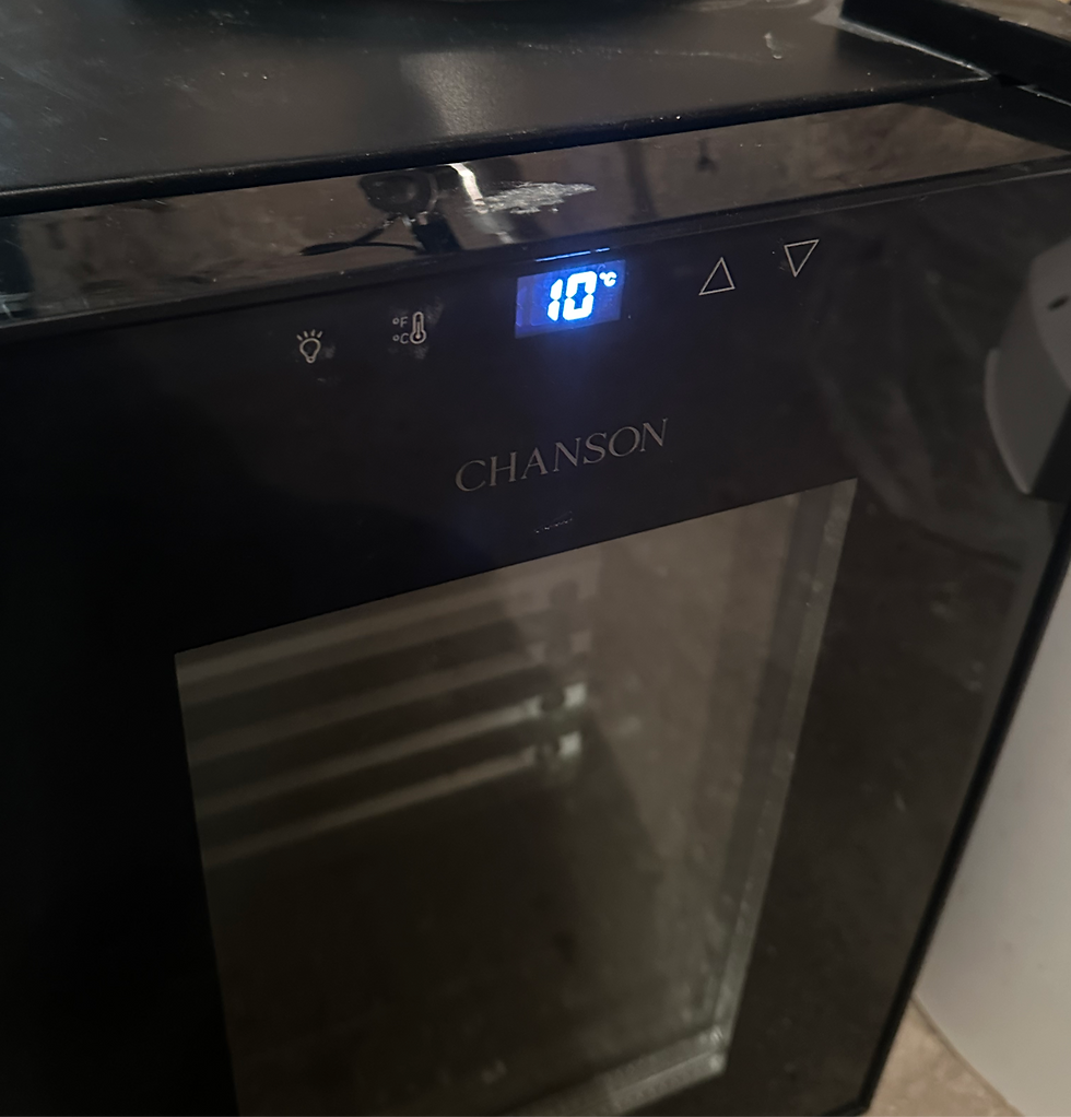 La cave à vin que j'utilise pour mes mises en diapause de jeunes colonies.