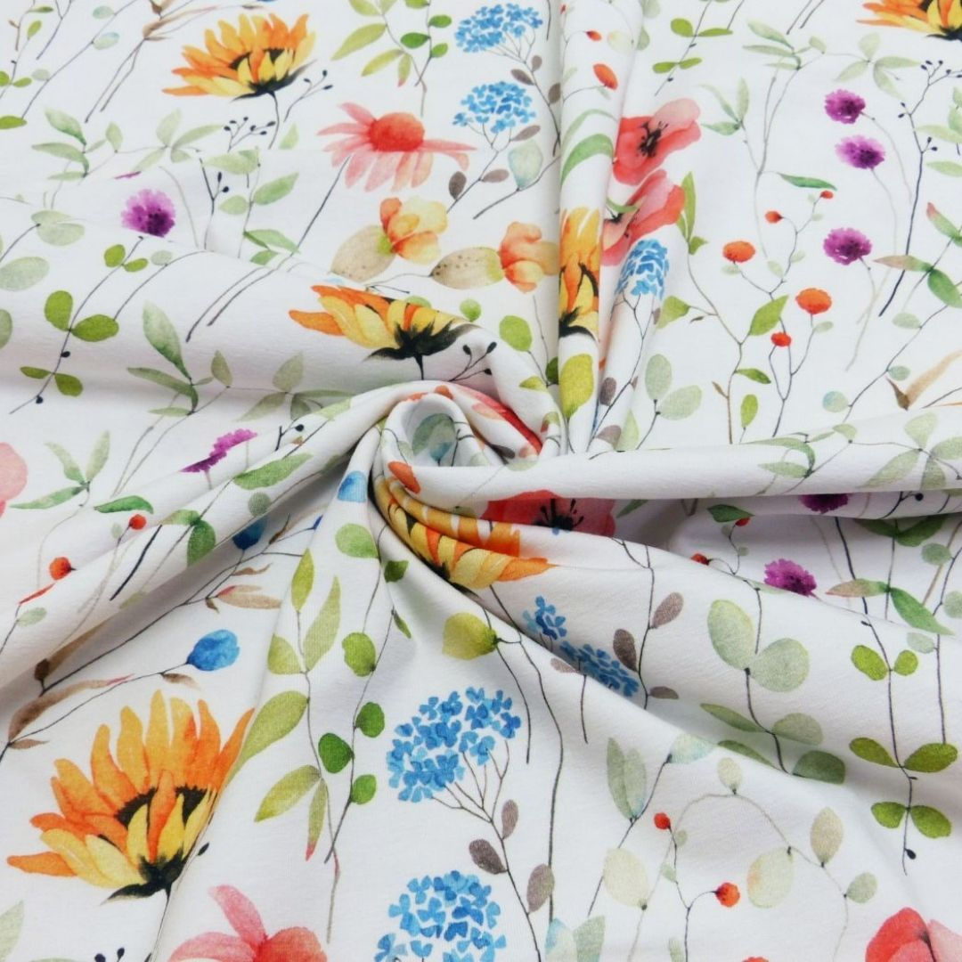 Baumwolljersey Sommerwiese