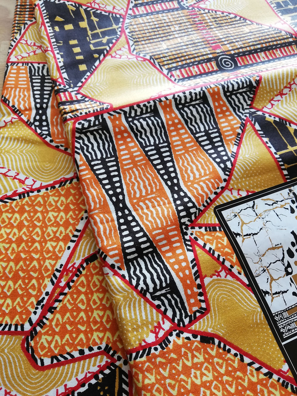 Miniature : Patchwork de Woodin - orange/braun