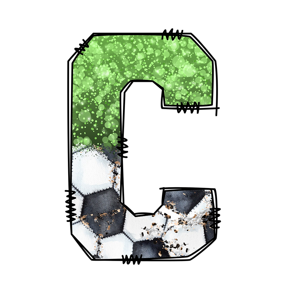 Miniaturbild: Bügelbild - Fussball Buchstaben (klein)