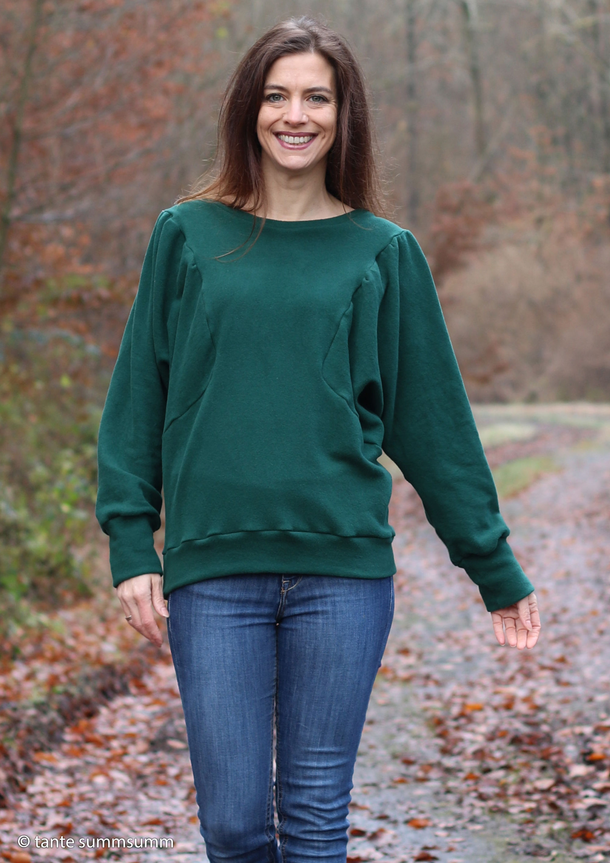 Baumwoll Strickstoff Bono dunkelgrün meliert - Swafing (1563)