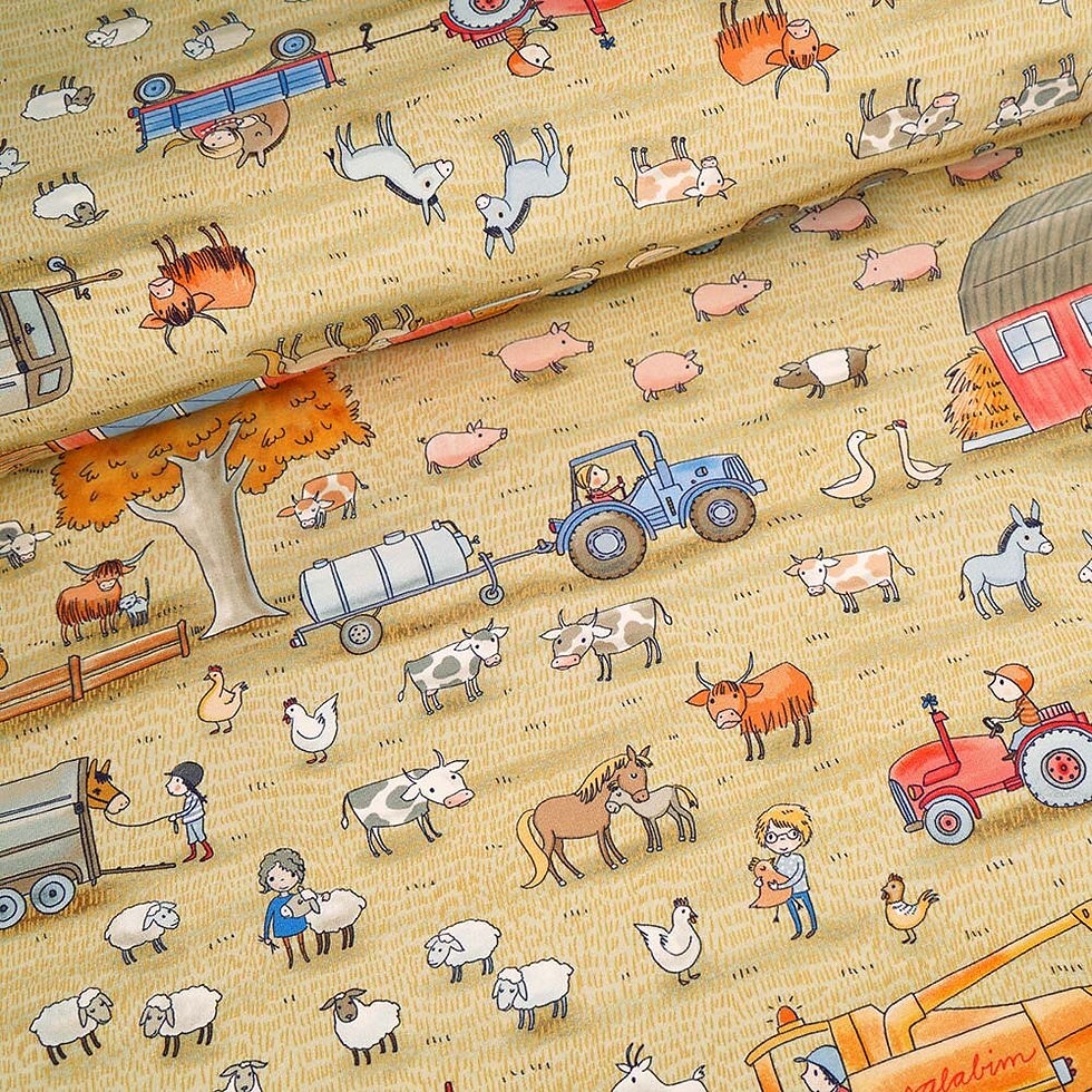 Thumbnail: Bio Jersey - Bauernhof - Stoffonkel