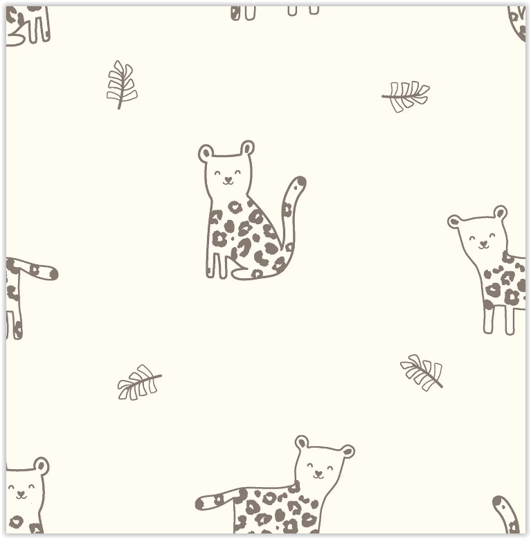 Thumbnail: Musselin - Wildkatze weiss - Double Gauze