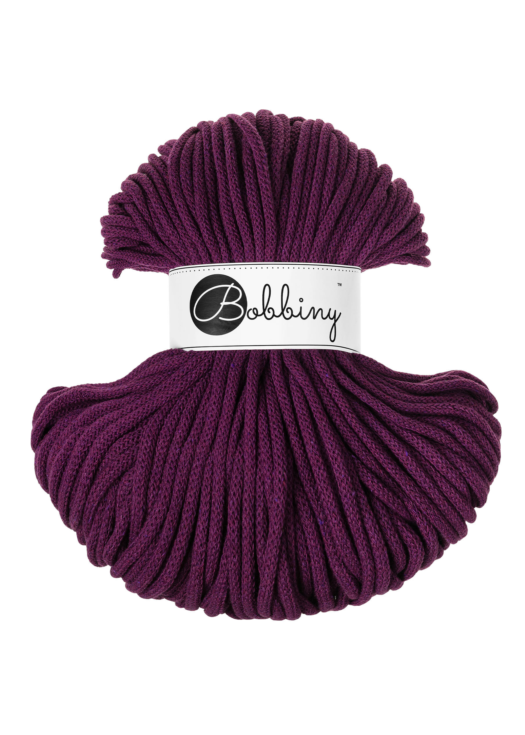 Bobbiny Flechtkordel - Premium 5mm x 100m - Aubergine