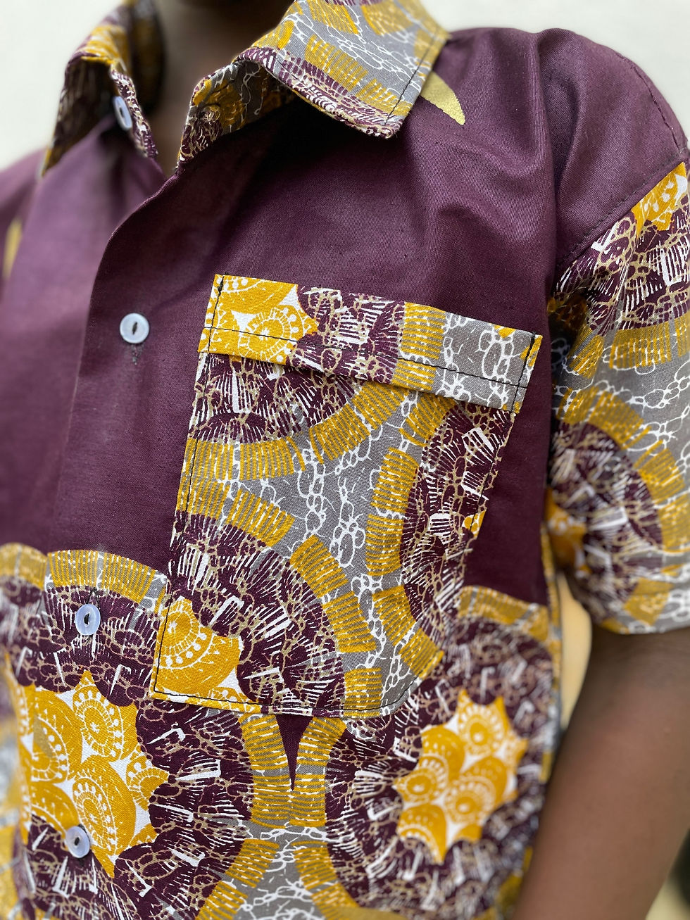 Thumbnail: Dream de Woodin - aubergine/gold/grau (Bordürenstoff)