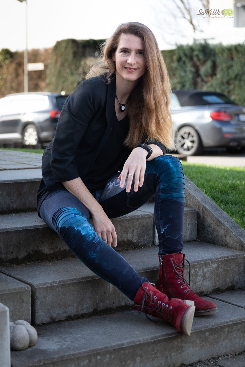 Miniature : Bio French Terry - Nebula - dark matter- Astrokatze