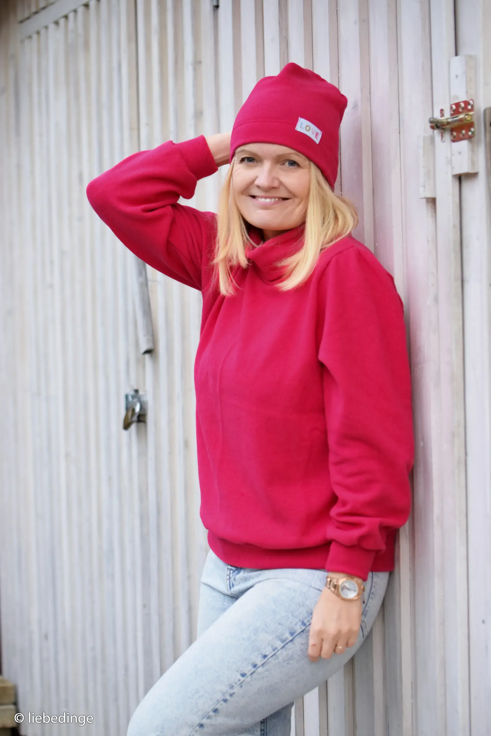 Baumwoll Strickstoff Bono pink meliert - Swafing (1934)