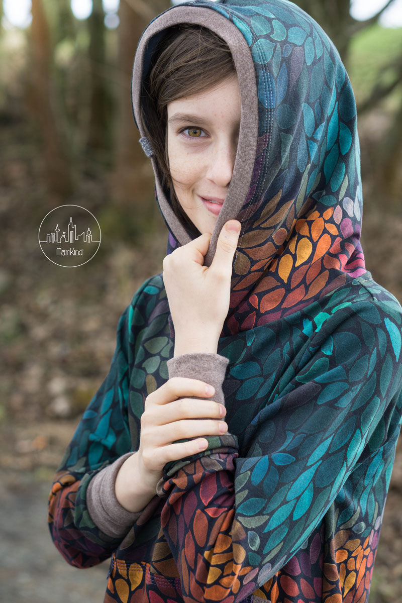 Miniature : Bio French Terry - ColorLeaves MINI - warm energy - Astrokatze