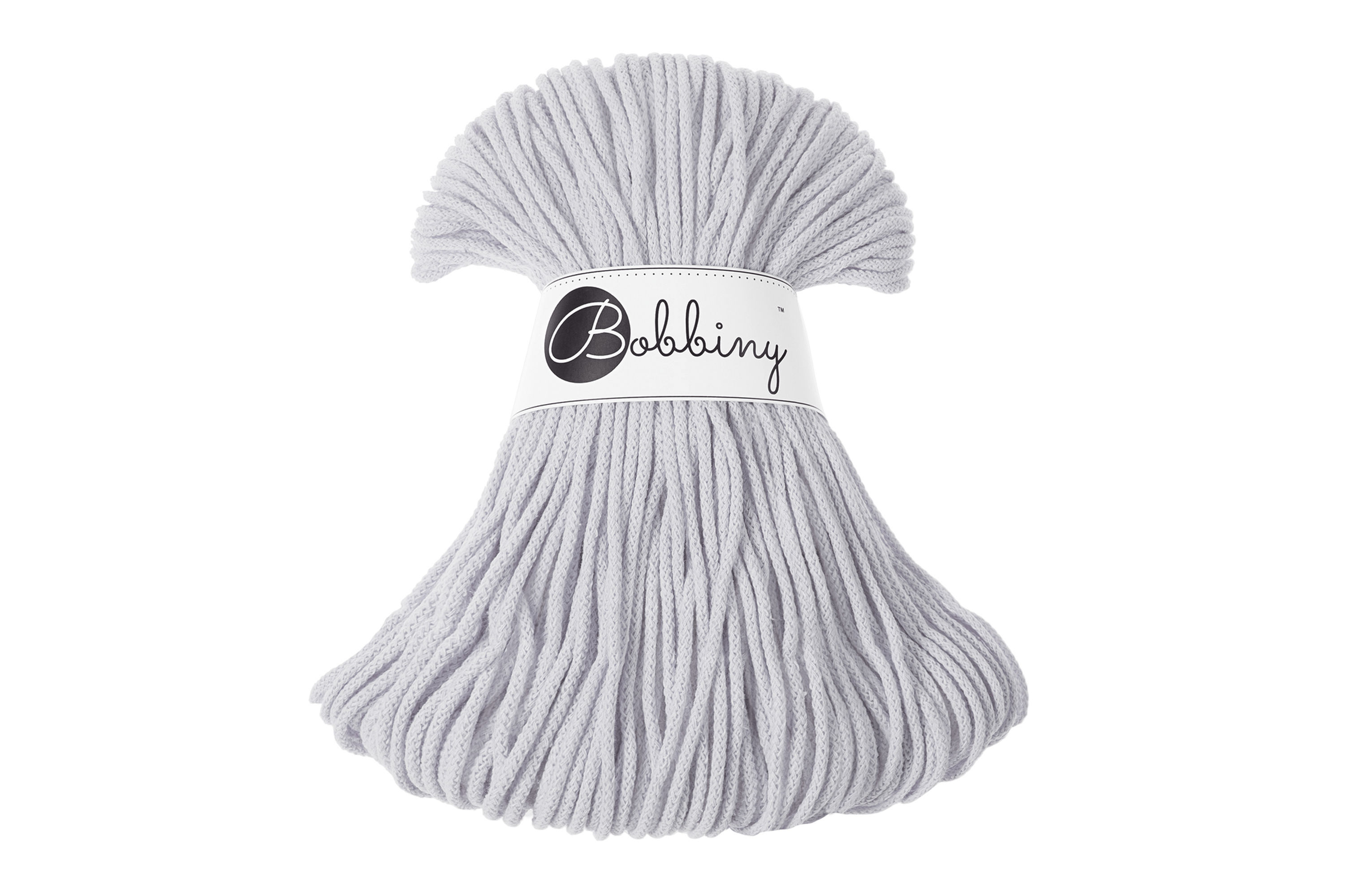 Bobbiny Flechtkordel - Junior 3mm x 100m - light grey