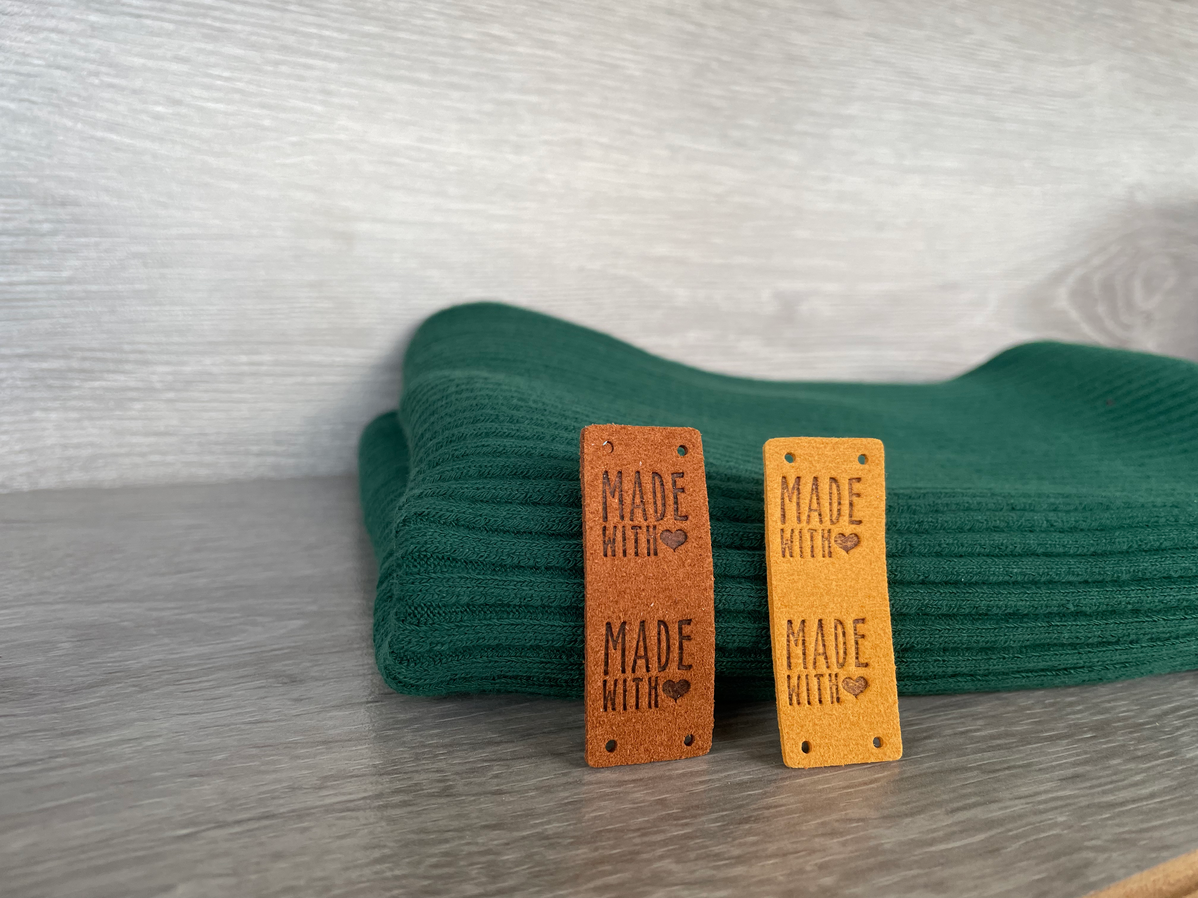 Stoffpaket Beanie Grobstrick dunkelgrün (diverse Grössen)