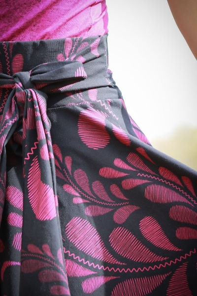 Thumbnail: Bio Jersey - EmbroideredLeaves - rosenrot - Astrokatze