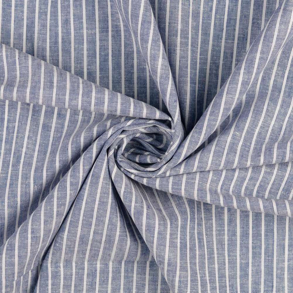 Halbleinen breite Streifen jeansblau
