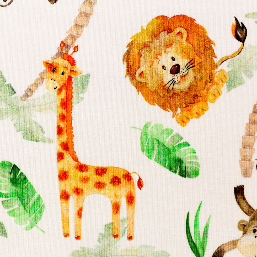 Miniaturbild: Baumwolljersey - Safari Tiere - Swafing