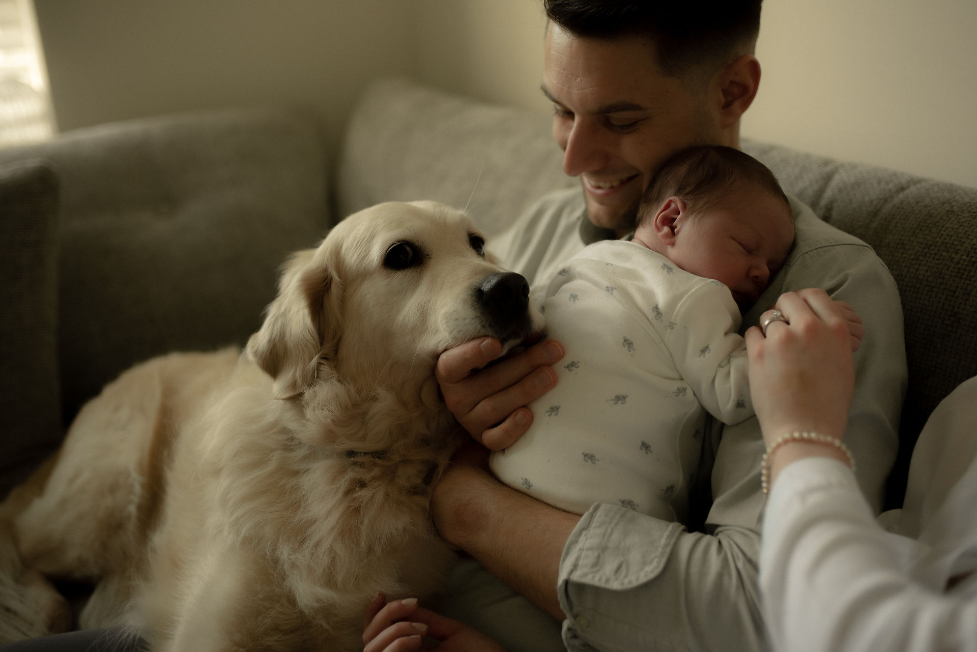 natural home newborn photoshoot in Swansea