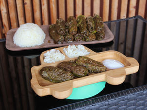 Fylld zucchini - med lammfärs & persilja