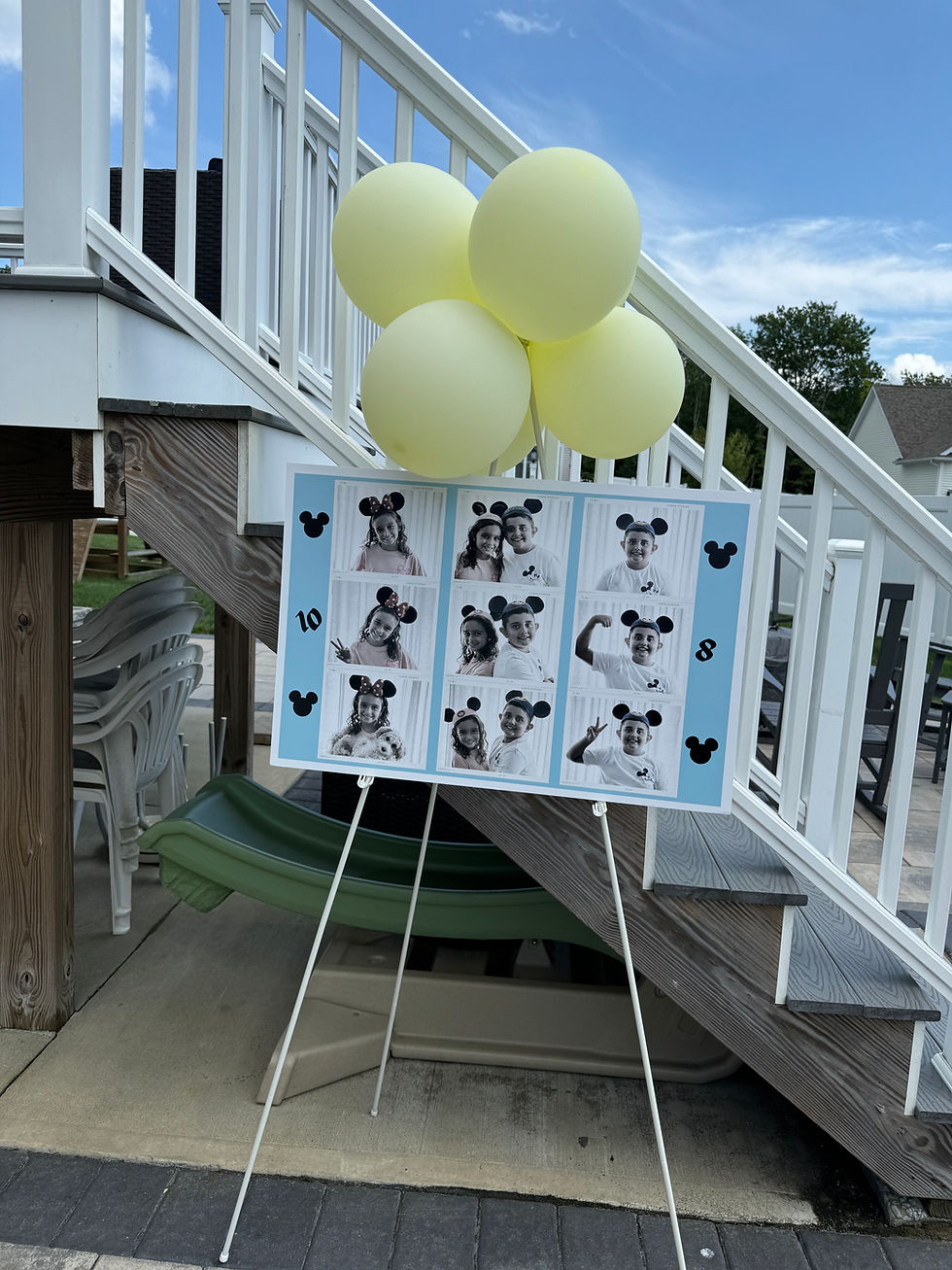 White Pole Easel Rental