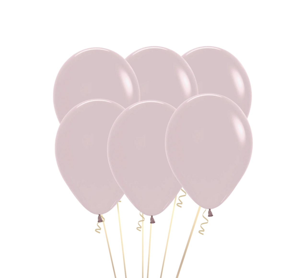 11 inch Helium Filled Latex Balloons (Pastel Dusk Pink)