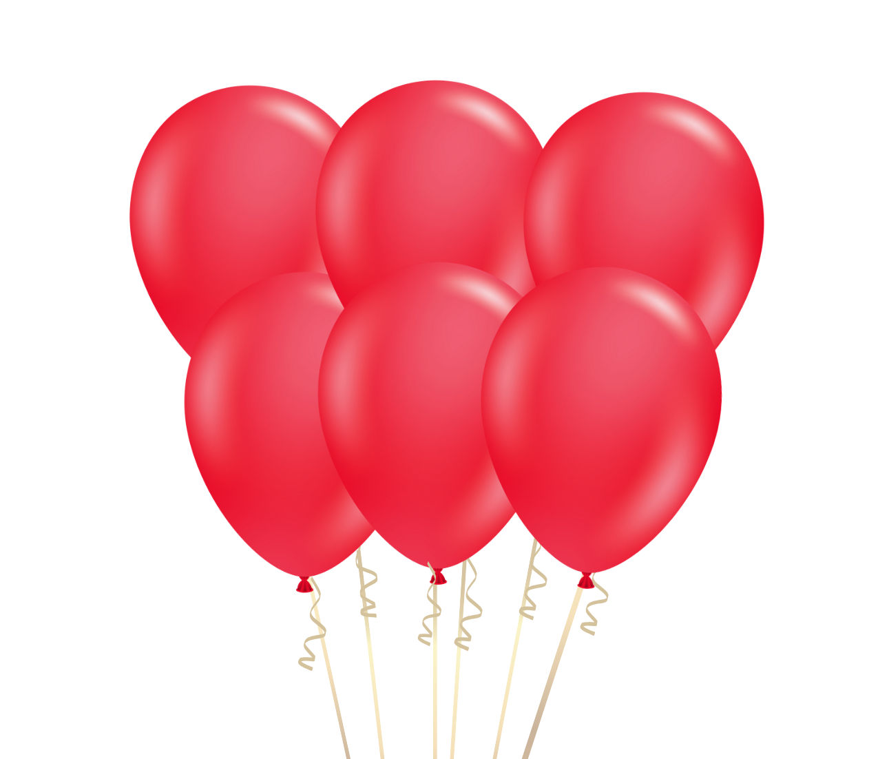 11 inch Helium Filled Latex Balloons (Red)