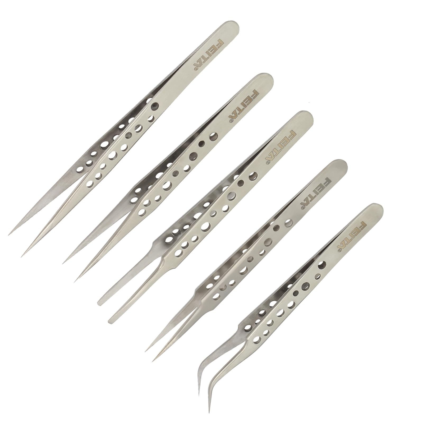 FEITA Tweezers Precision Tweezer Set Crafts Tweezer Kit Soldering Tweezers Jewel